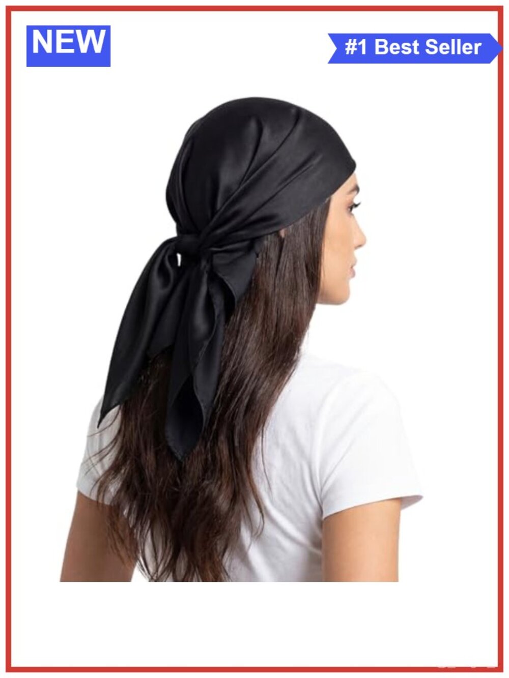 Satin Silk Hair Scarf Sleeping Wrapping Night Square 27.5" Head Scarf
